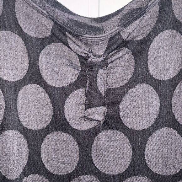 Babette Polka Dot Wool Blend Knit Tunic Top Size Medium Art To Wear Stretch - Picture 4 of 11